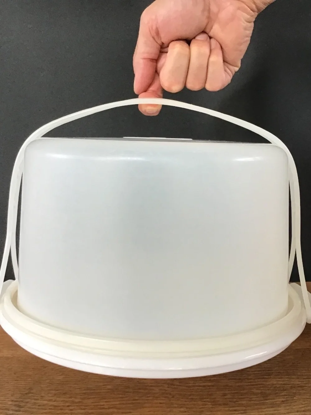 Vintage Tupperware Cake Storage & Carrier with Handle Strap